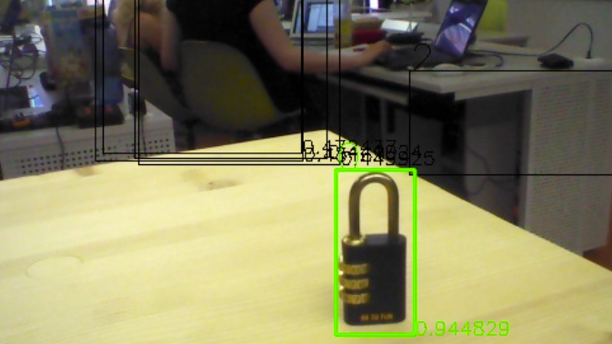 Lock detected by template maching